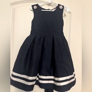 Girls Sugar Plum Navy and White Dress Size 4